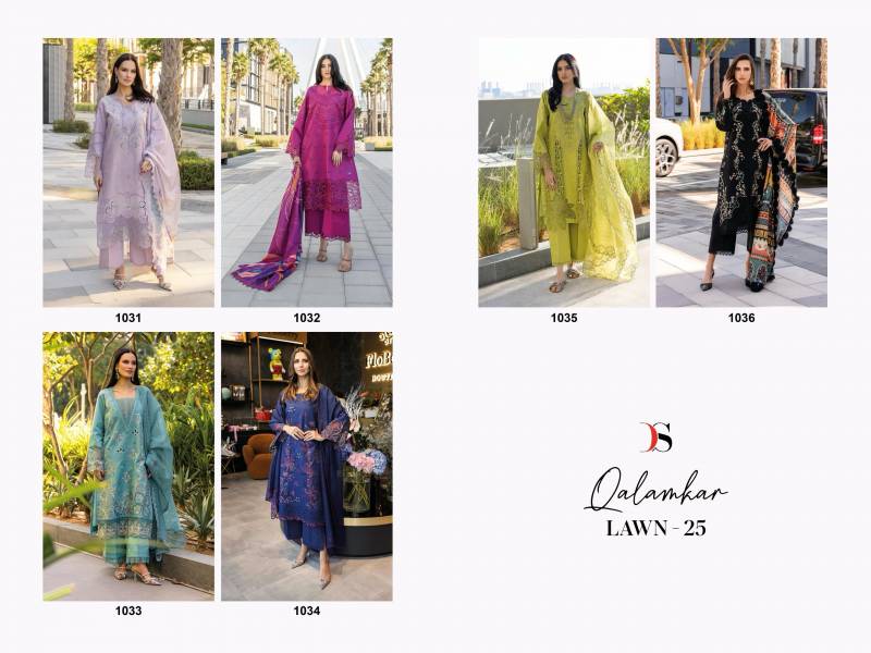 DeepsyĀ Qalamkar Lawn 25 Cotton Wholesale Pakistani Salwar Suits Collection - Image 8
