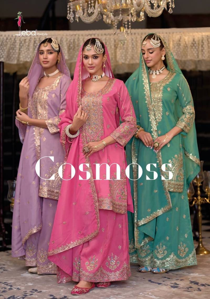 Eba Cosmoss Shimmer Embroidered Wholesale Readymade Salwar Suit Catalog