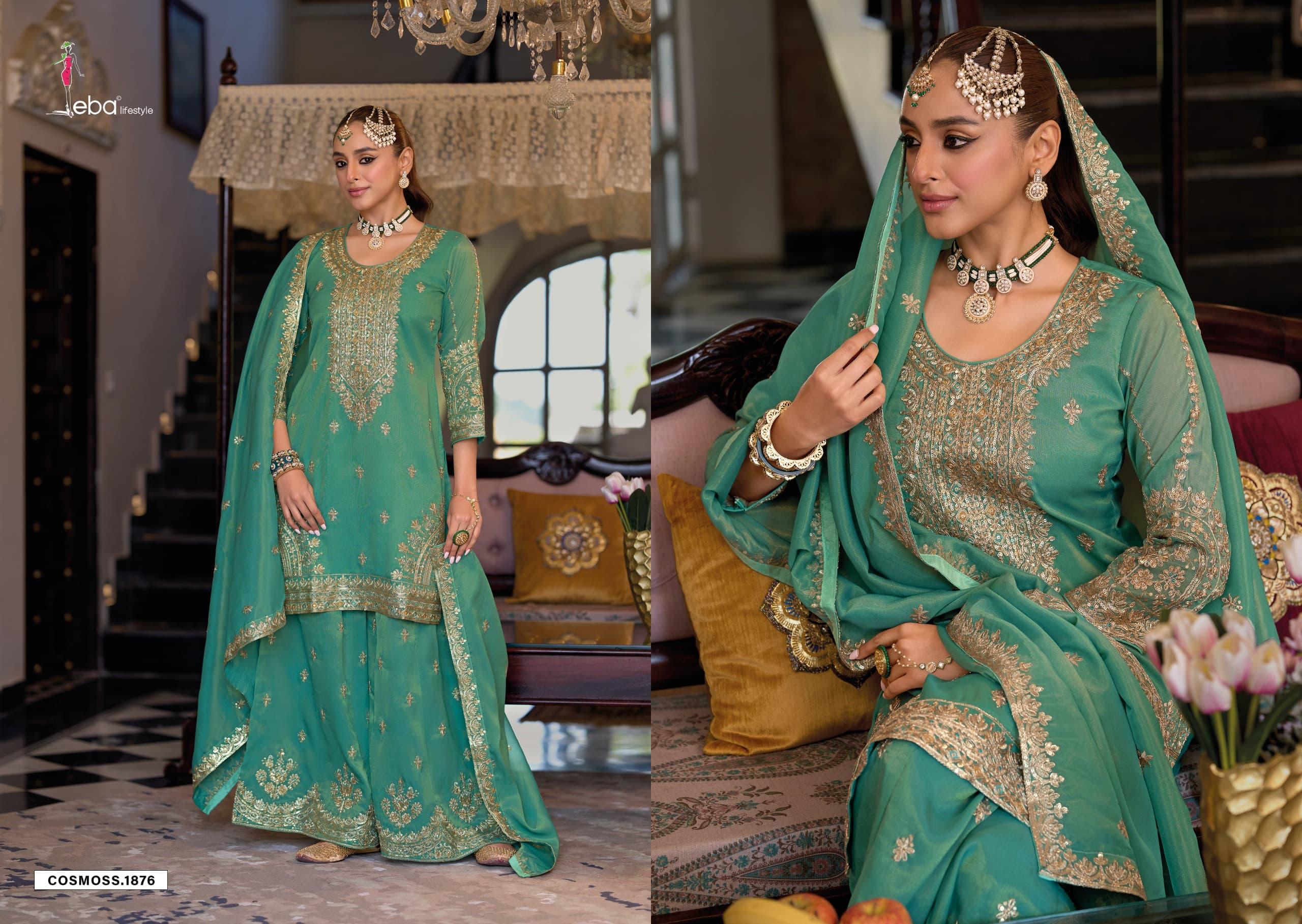 Eba Cosmoss Shimmer Wholesale Readymade Salwar Suit Catalog - Image 4