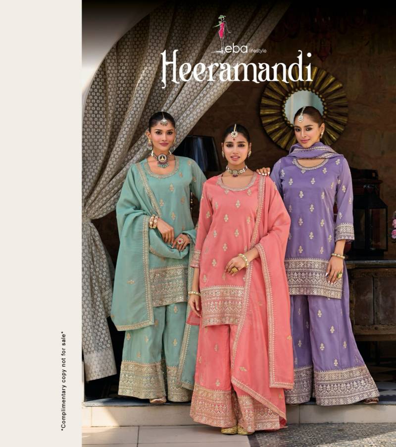 Eba Heeramandi Shimmer Embroidered Wholesale Readymade Salwar Suit Collection