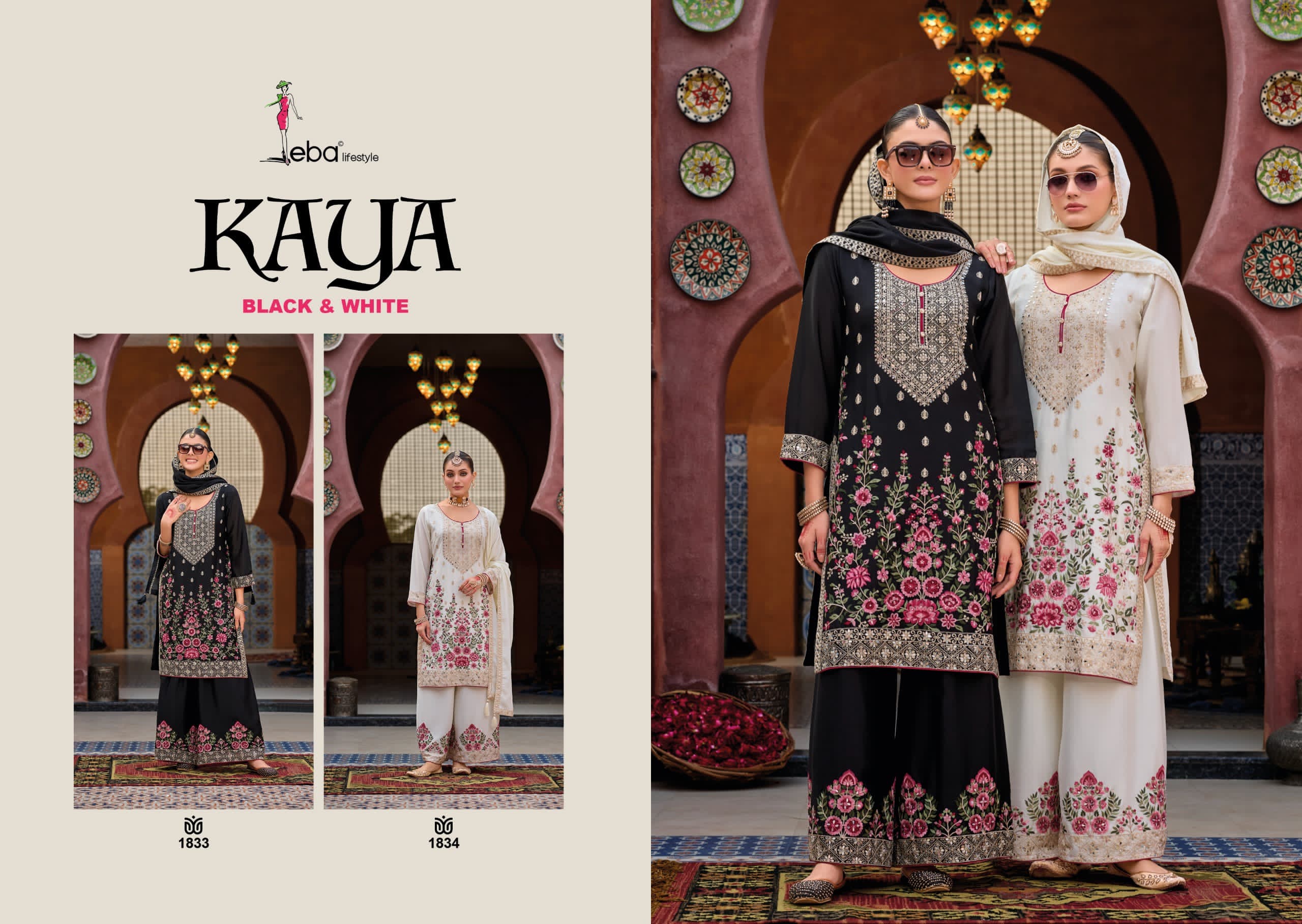 Eba Kaya Chinon Embroidered Wholesae Plazo Salwar Suit Catalog - Image 4