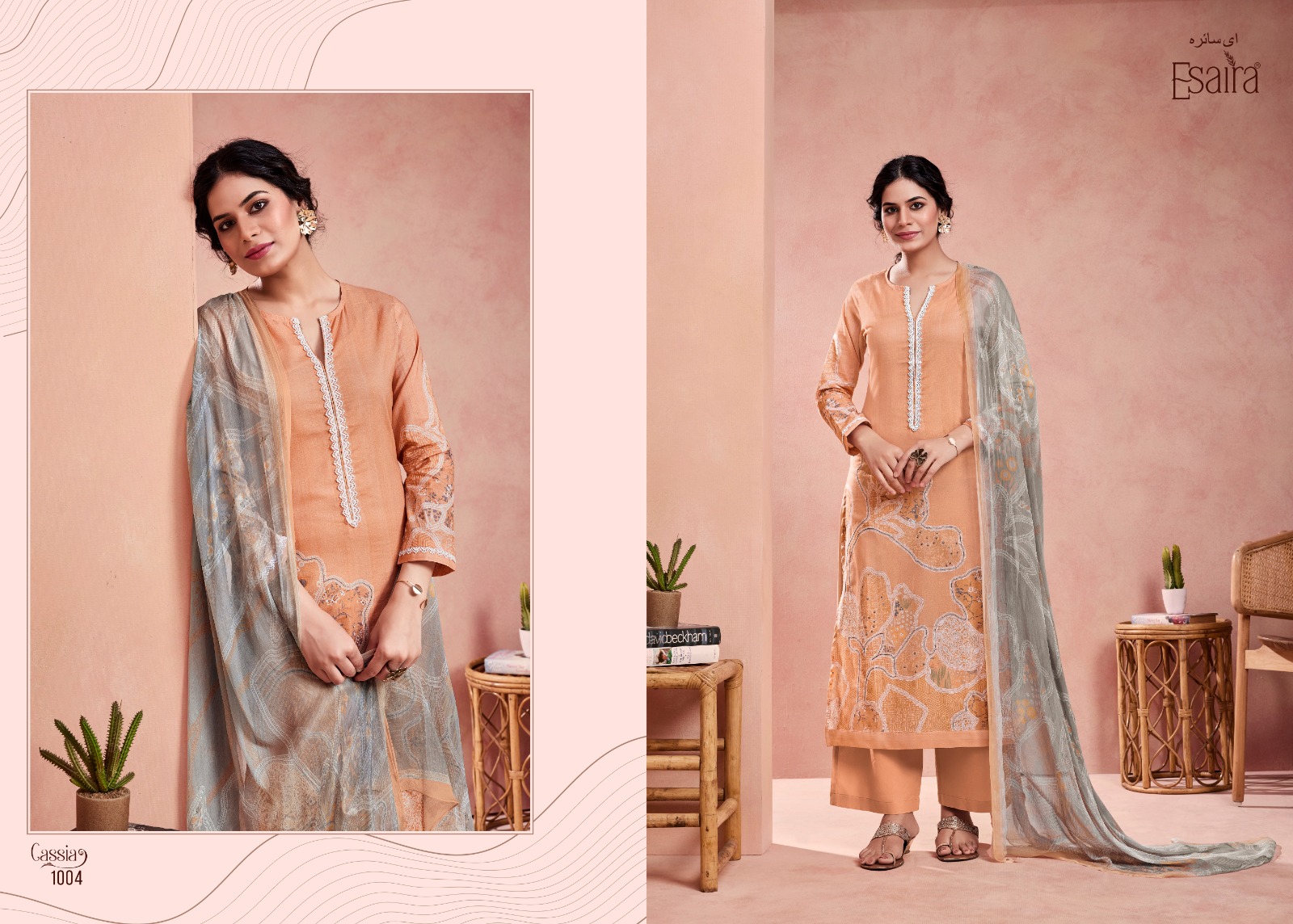 Esaira Cassia Digital Printed Cotton Cambric Wholesale Fancy Salwar Suit Collection - Image 3