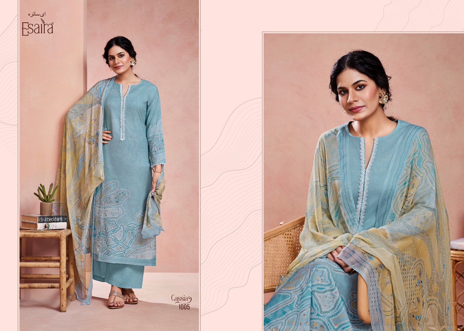Esaira Cassia Digital Printed Cotton Cambric Wholesale Fancy Salwar Suit Collection - Image 5