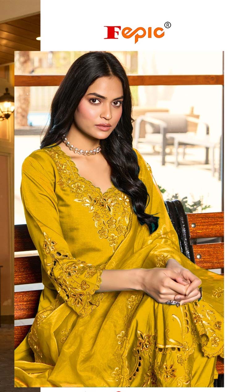 Fepic Cn350 Slurb Linen Embroidered Wholesale Pakistani Readymade Eid Collection