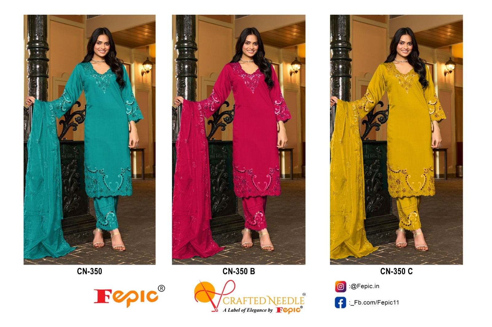 Fepic Cn350 Slurb Linen Embroidered Wholesale Pakistani Readymade Eid Collection - Image 5