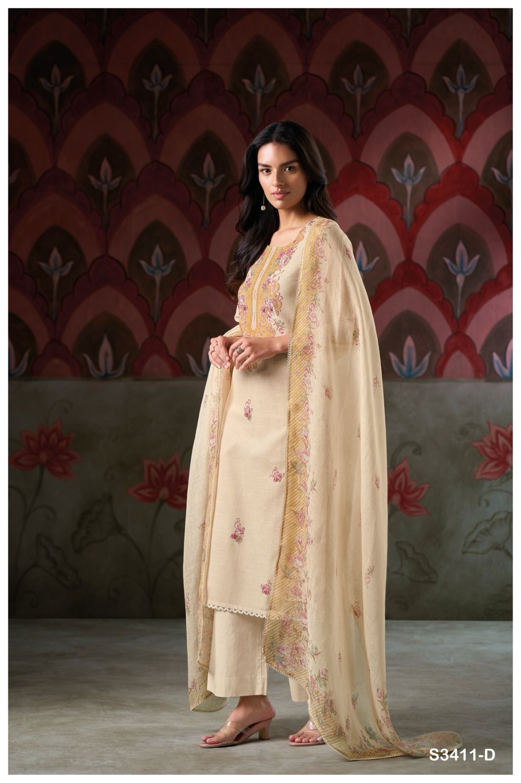 Ganga Elishea 3411 Premium Cotton Linen Wholesale Salwar Suit Catalog - Image 3