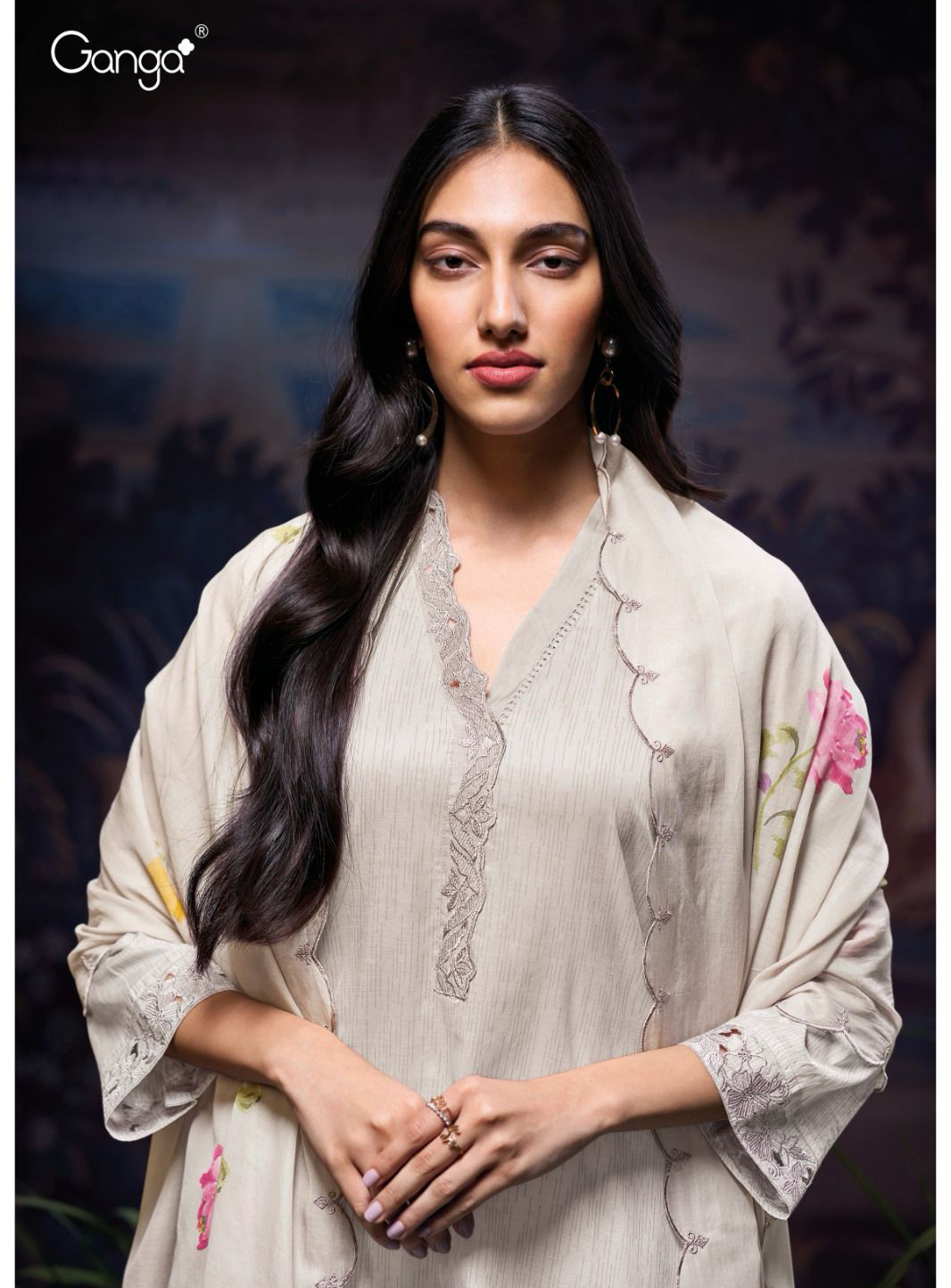 Ganga Fevie 3314 Premium Mal Khadi Embroidered Salwar Suit Collection