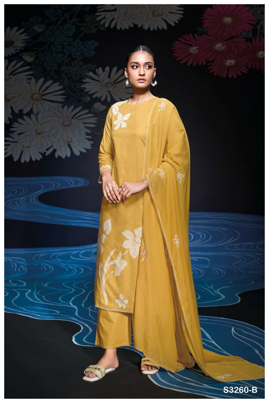 Ganga Monroe Cotton Printed Embroidered Wholesale Salwar Suit Collection - Image 2