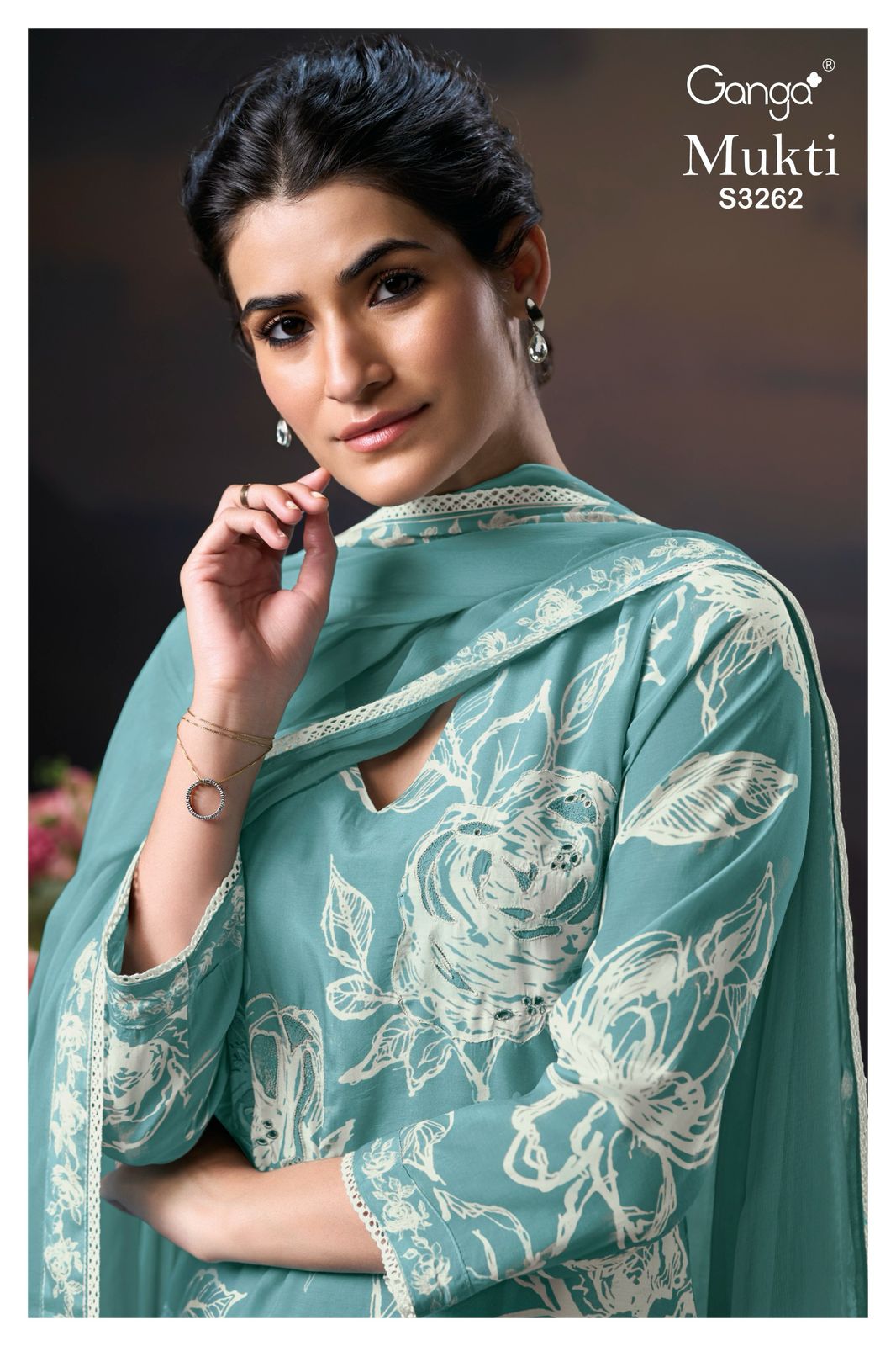 Ganga Mukti 3262 Premium Viscose Muslin Salwar Suit Collection