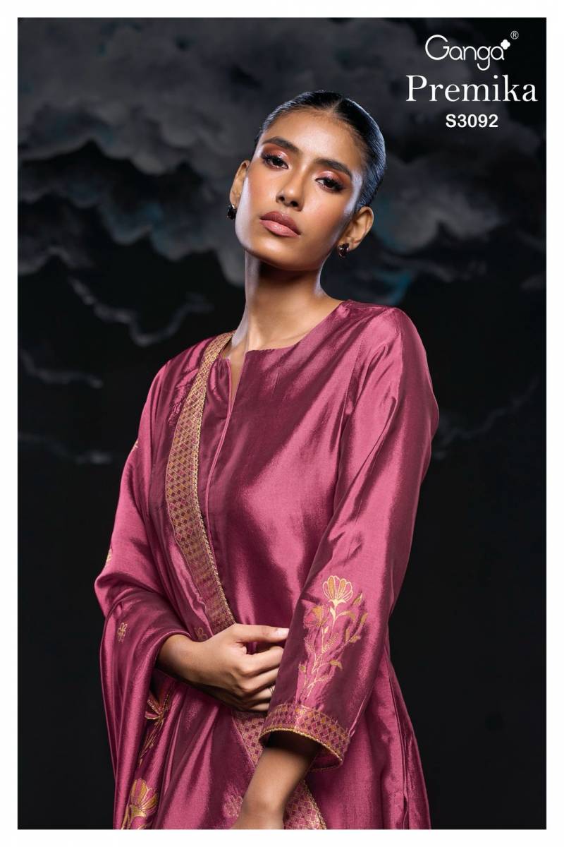 Ganga Premika Viscose Woven Silk Jacquard Wholesale Salwar Suit Collection