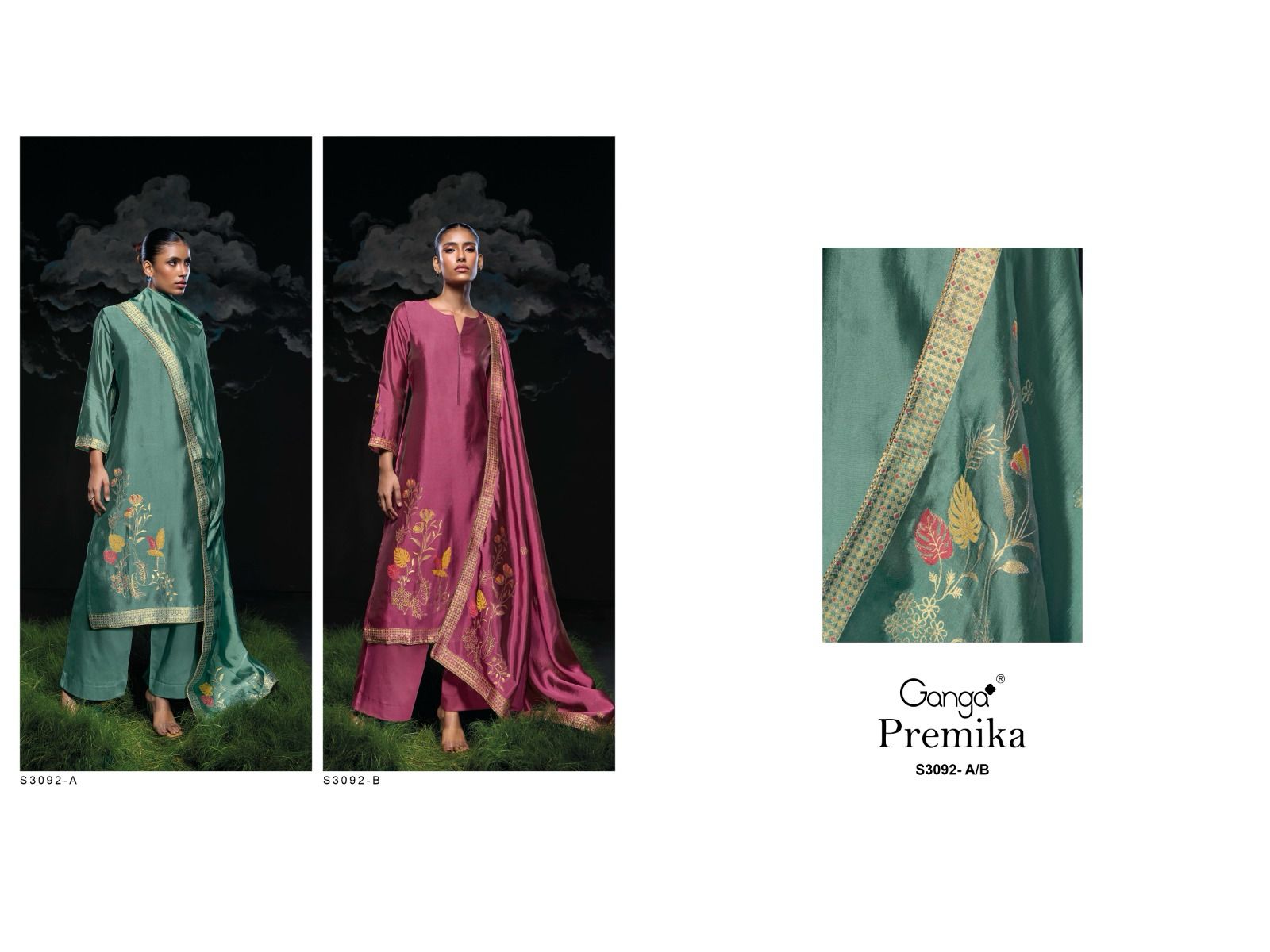 Ganga Premika Viscose Woven Silk Jacquard Wholesale Salwar Suit Collection - Image 4