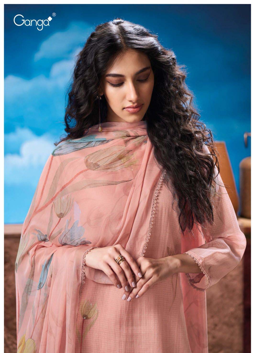 Ganga Quinlyn 3395 Premium Cotton Kota Pattern Wholesale Salwar Suit Collection