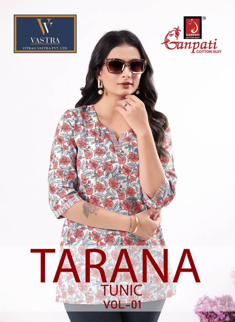 Ganpati Tarana Vol 1 Casual Wear Cotton Wholesale Short Tops Collection
