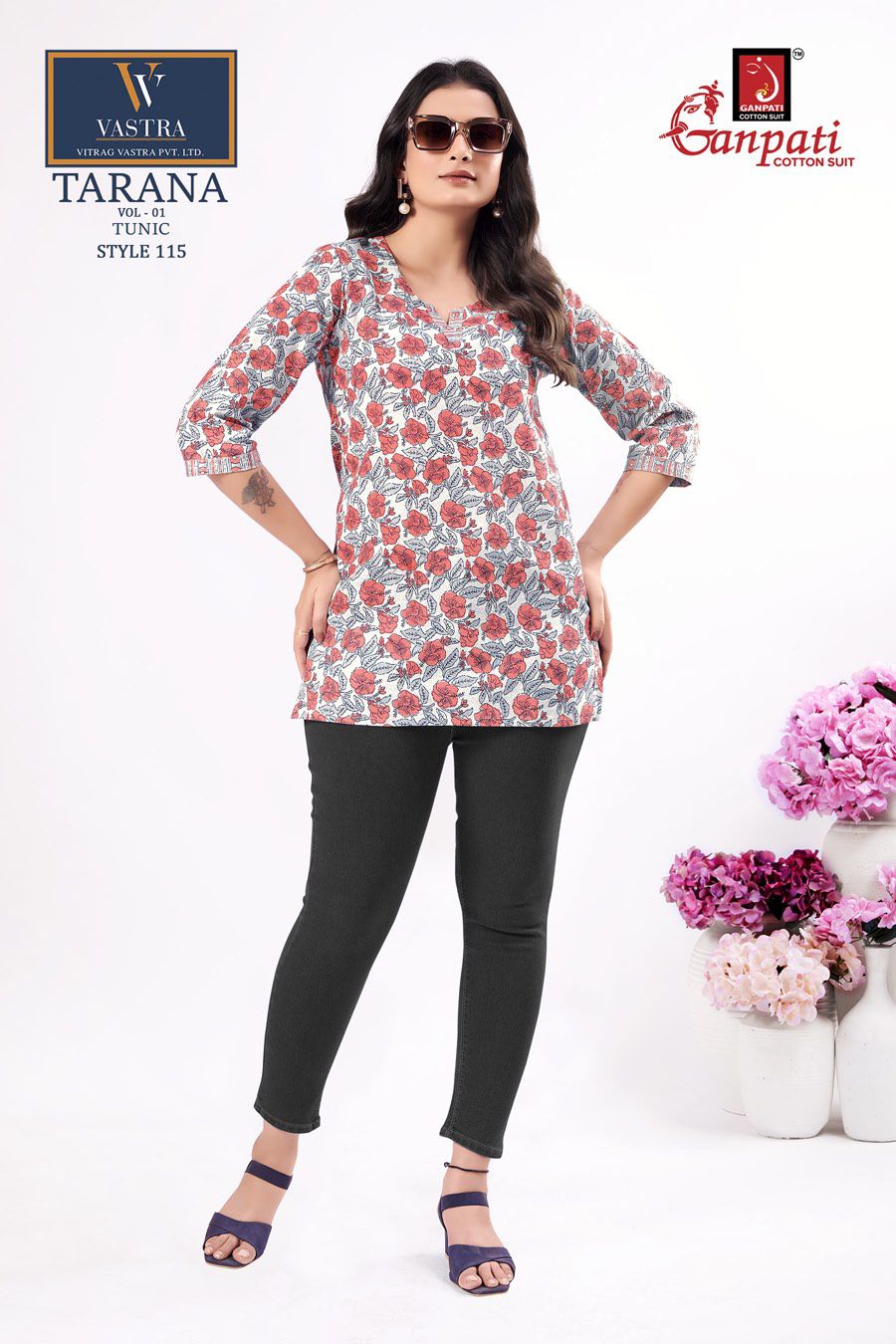 Ganpati Tarana Vol 1 Casual Wear Cotton Wholesale Short Tops Collection - Image 5