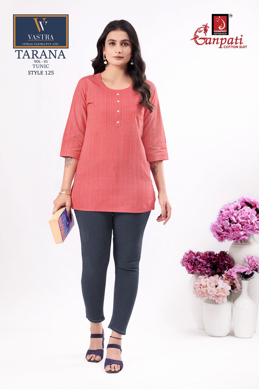 Ganpati Tarana Vol 1 Casual Wear Cotton Wholesale Short Tops Collection - Image 7