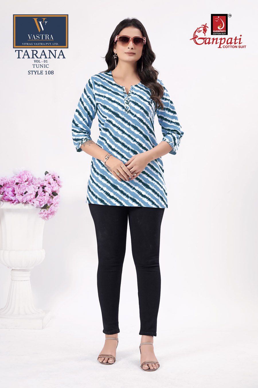 Ganpati Tarana Vol 1 Casual Wear Cotton Wholesale Short Tops Collection - Image 8
