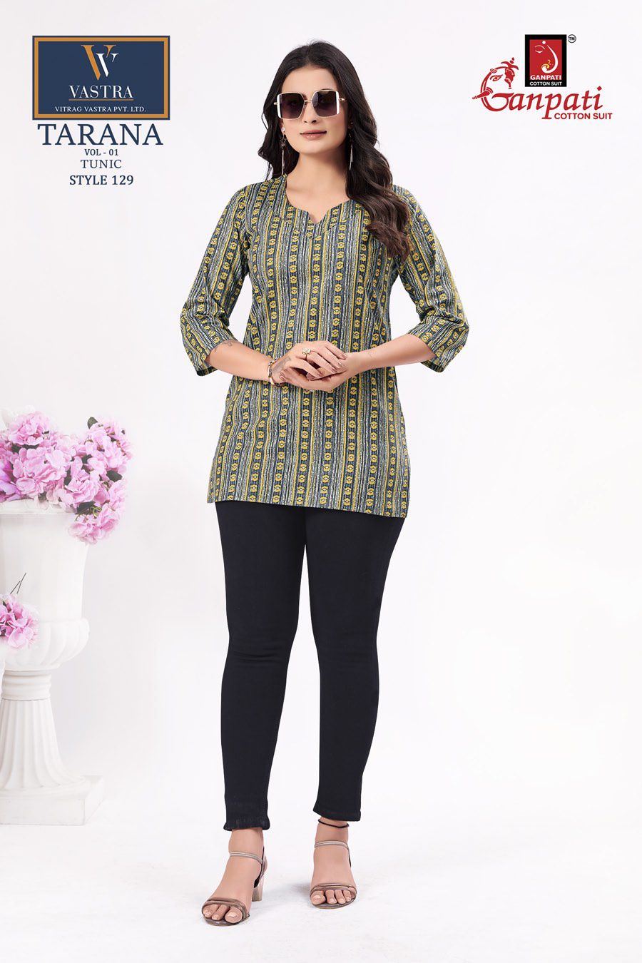Ganpati Tarana Vol 1 Casual Wear Cotton Wholesale Short Tops Collection - Image 9