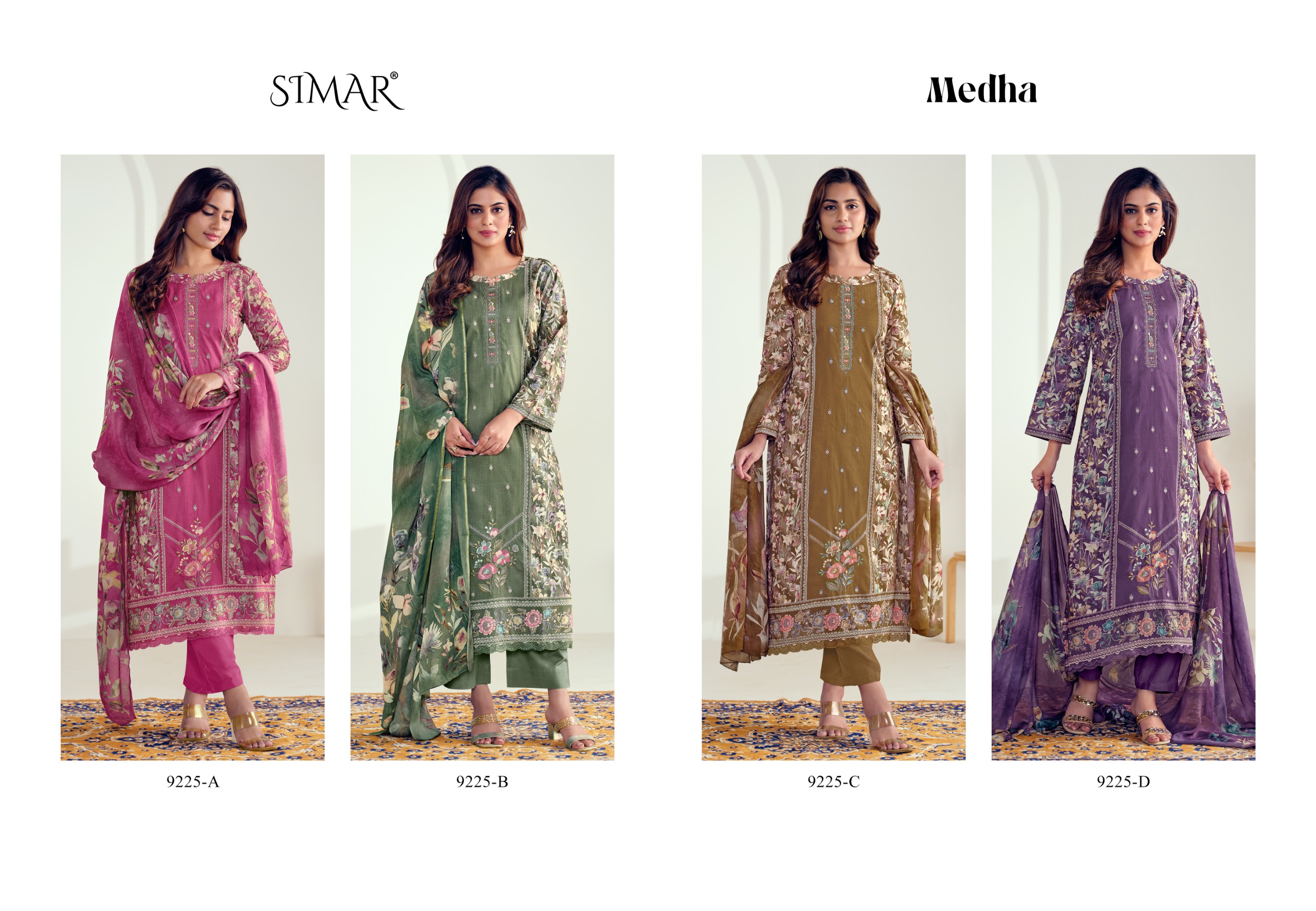 Glossy Medha Elegant Lawn Cotton Suit with Viscose Muslin Dupatta Wholesale Catalog - Image 6