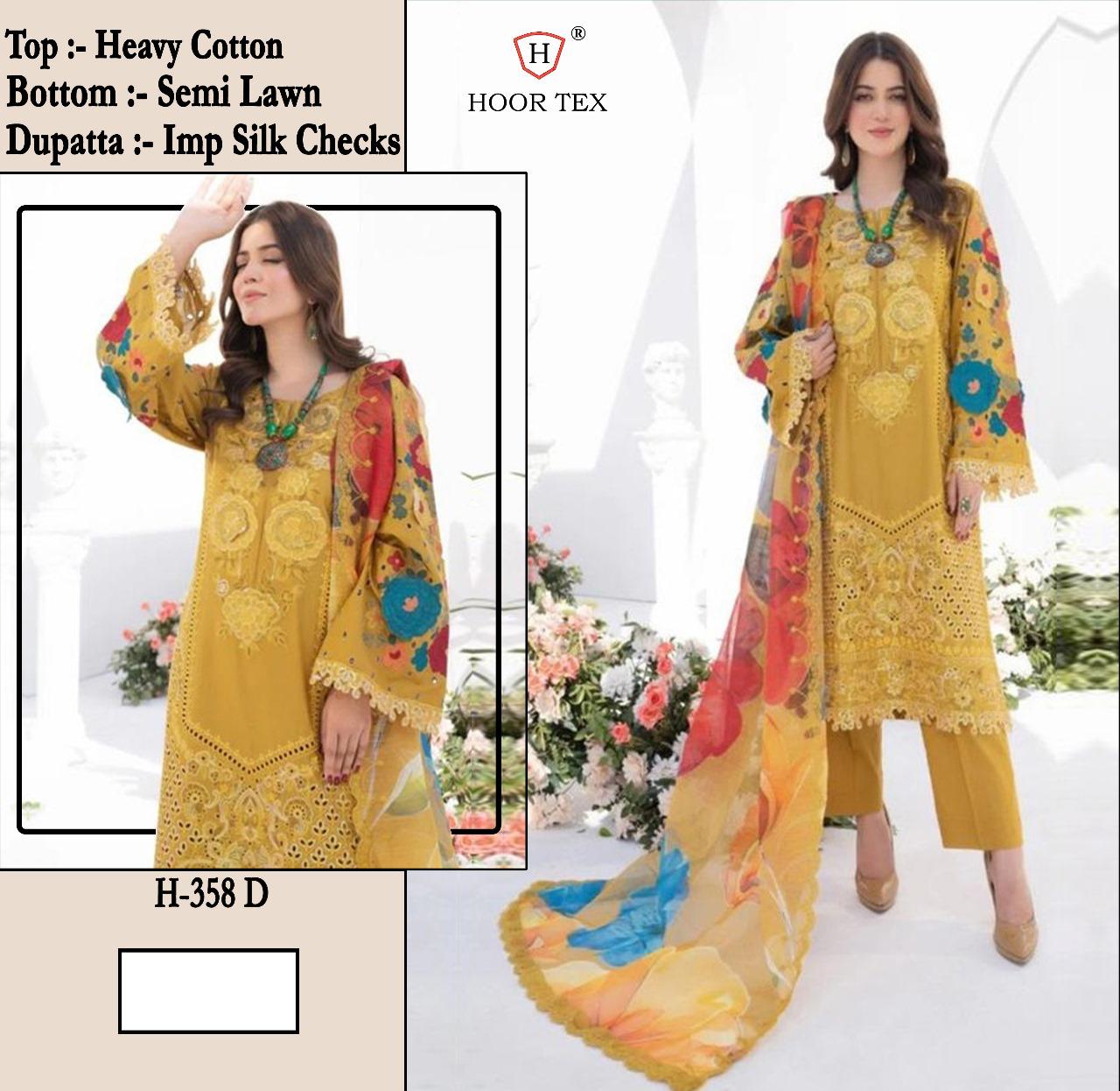 Hoor Tex H-358,A To D Heavy Cotton Wholesale Pakistani Eid Collection - Image 3