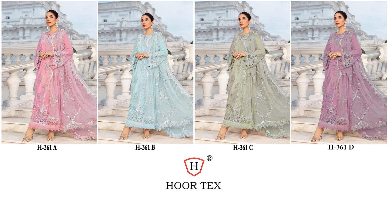 Hoor Tex H-361,A To D Fox Georgette Wholesale Pakistani Eid Collection - Image 9