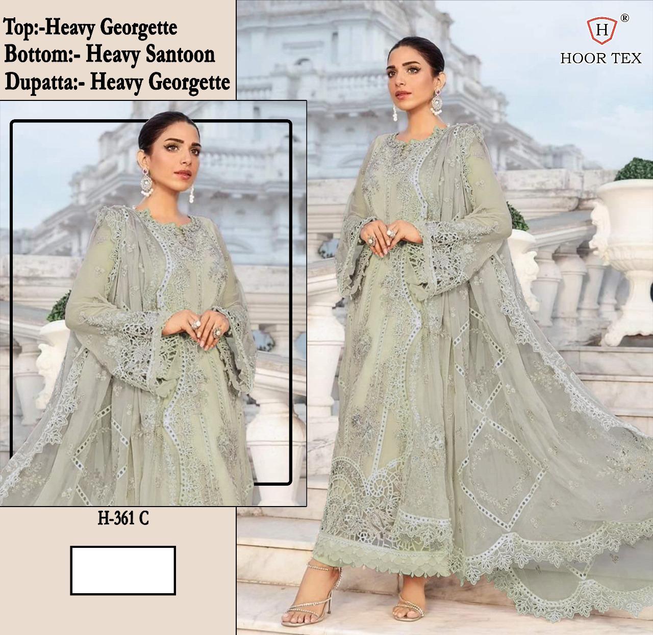 Hoor Tex H-361,A To D Fox Georgette Wholesale Pakistani Eid Collection - Image 4