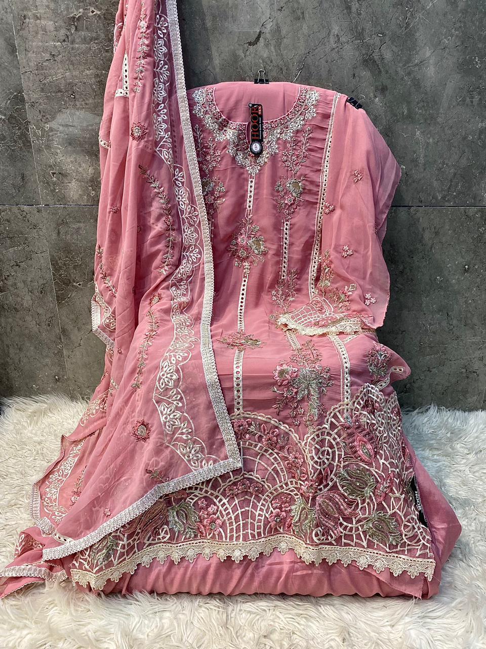 Hoor Tex H-361,A To D Fox Georgette Wholesale Pakistani Eid Collection - Image 7