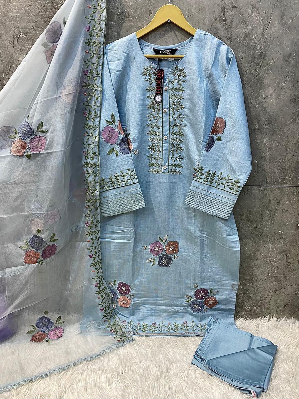 Hoor Tex Hf-107,A To D Cristal Viscous Wholesale Pakistani Readymade Eid Collection