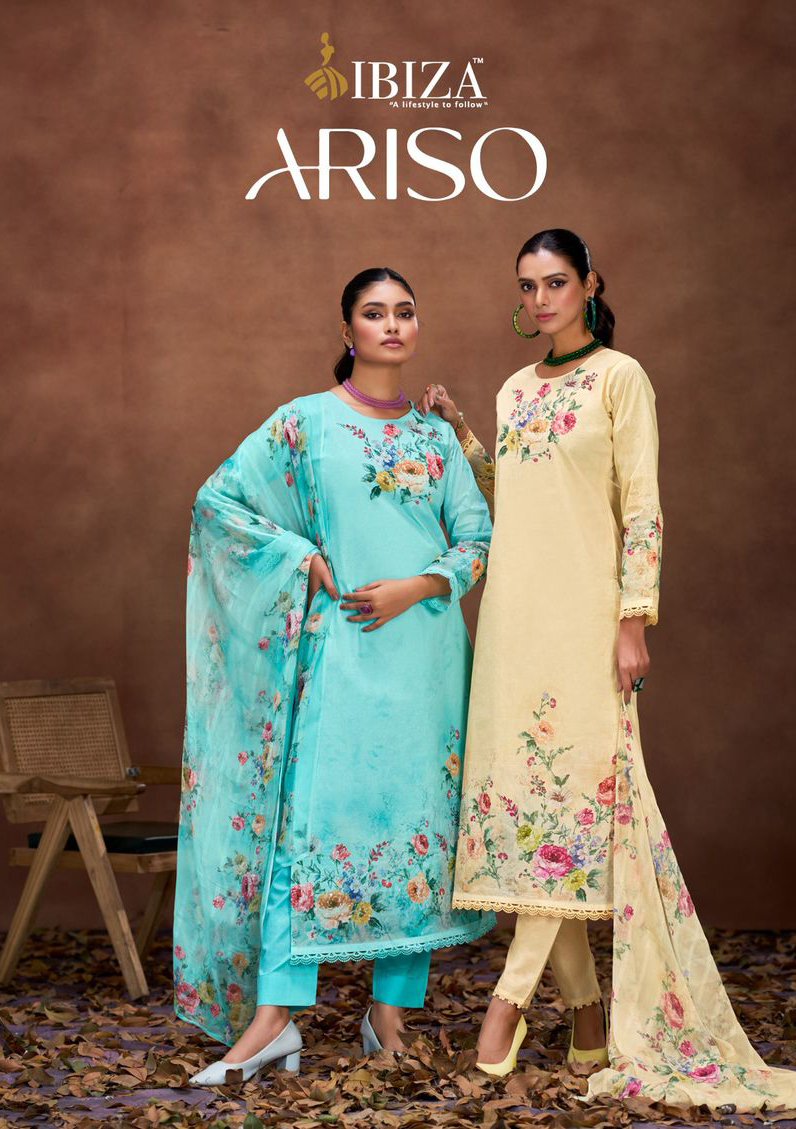 IBIZA Ariso Pure Organdi Suit with Digital Print Wholesale