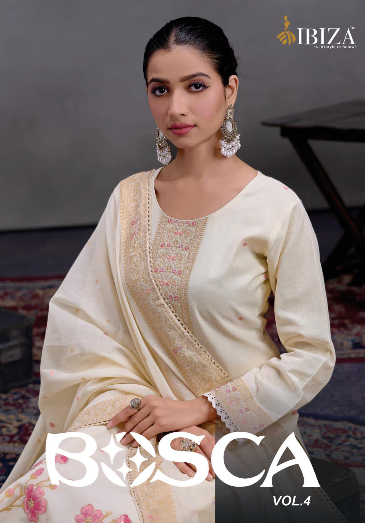 IBIZA Bosco Vol 4 Designer Lawn Cotton Jacquard Salwar Suits Collection