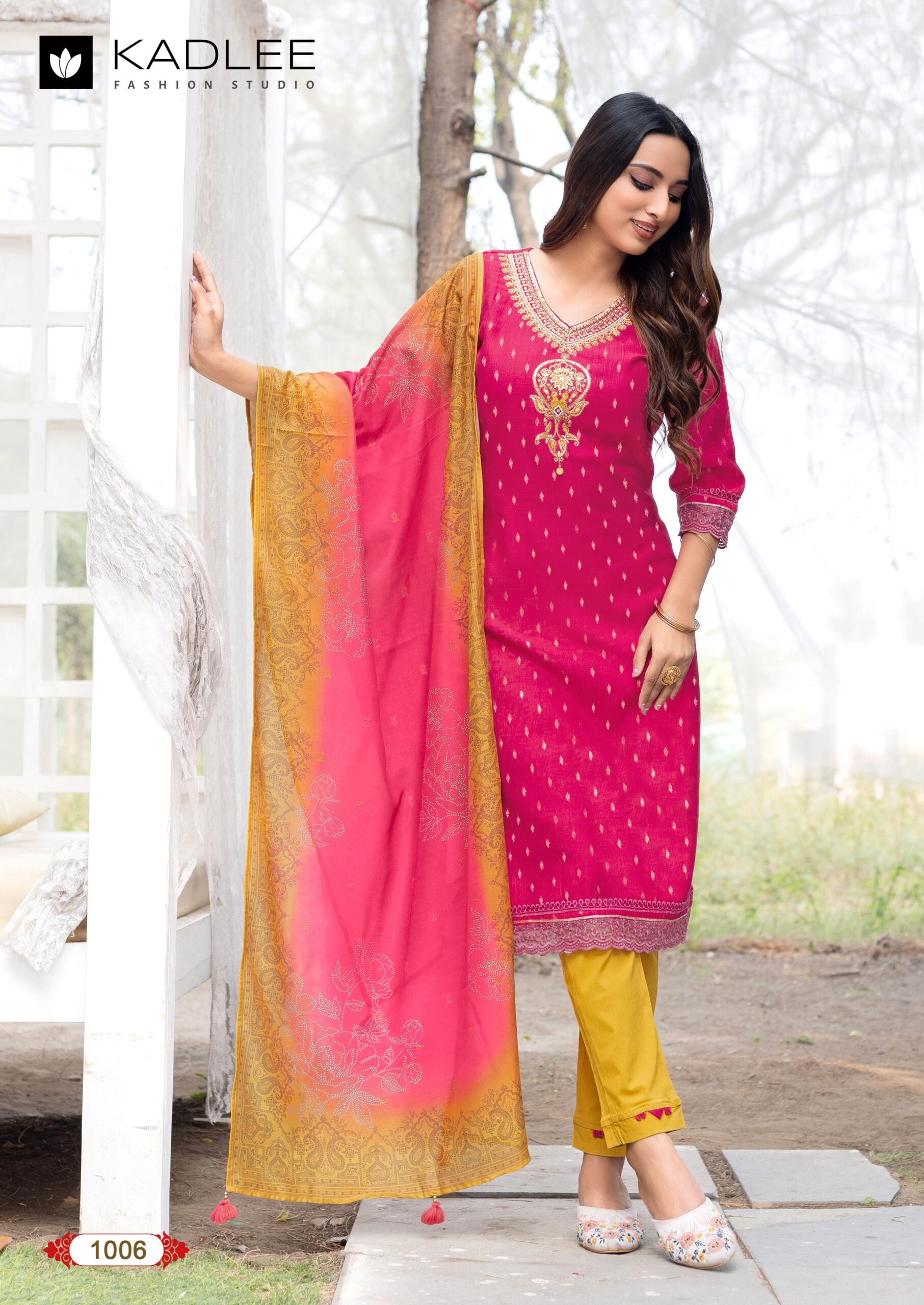 Kadlee Devaine Collection Foil Print Suit at Wholesale Price.