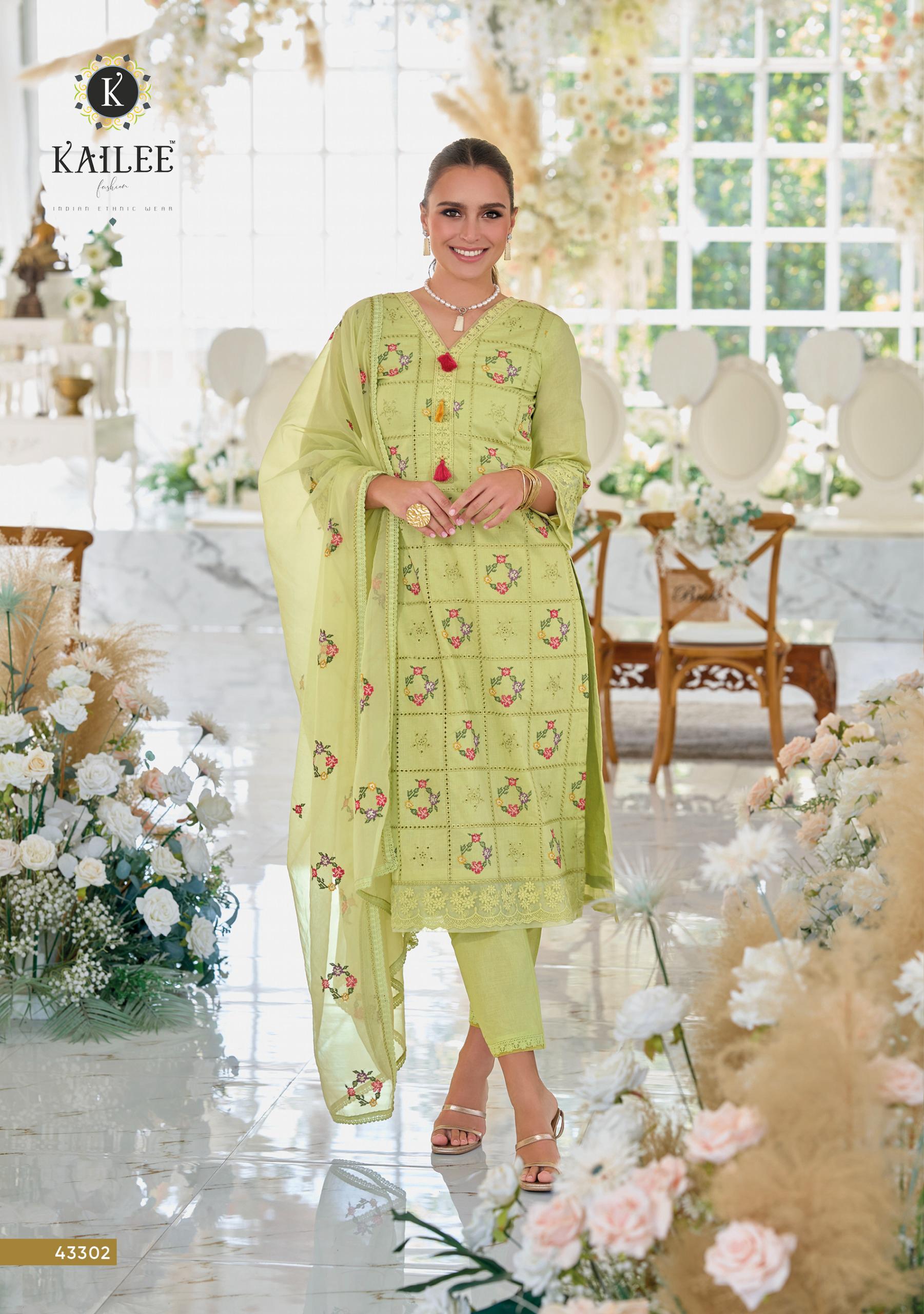 Kailee Fashion Masque Pure Cotton Kurti with Pant Wholesale Catalog - Image 3