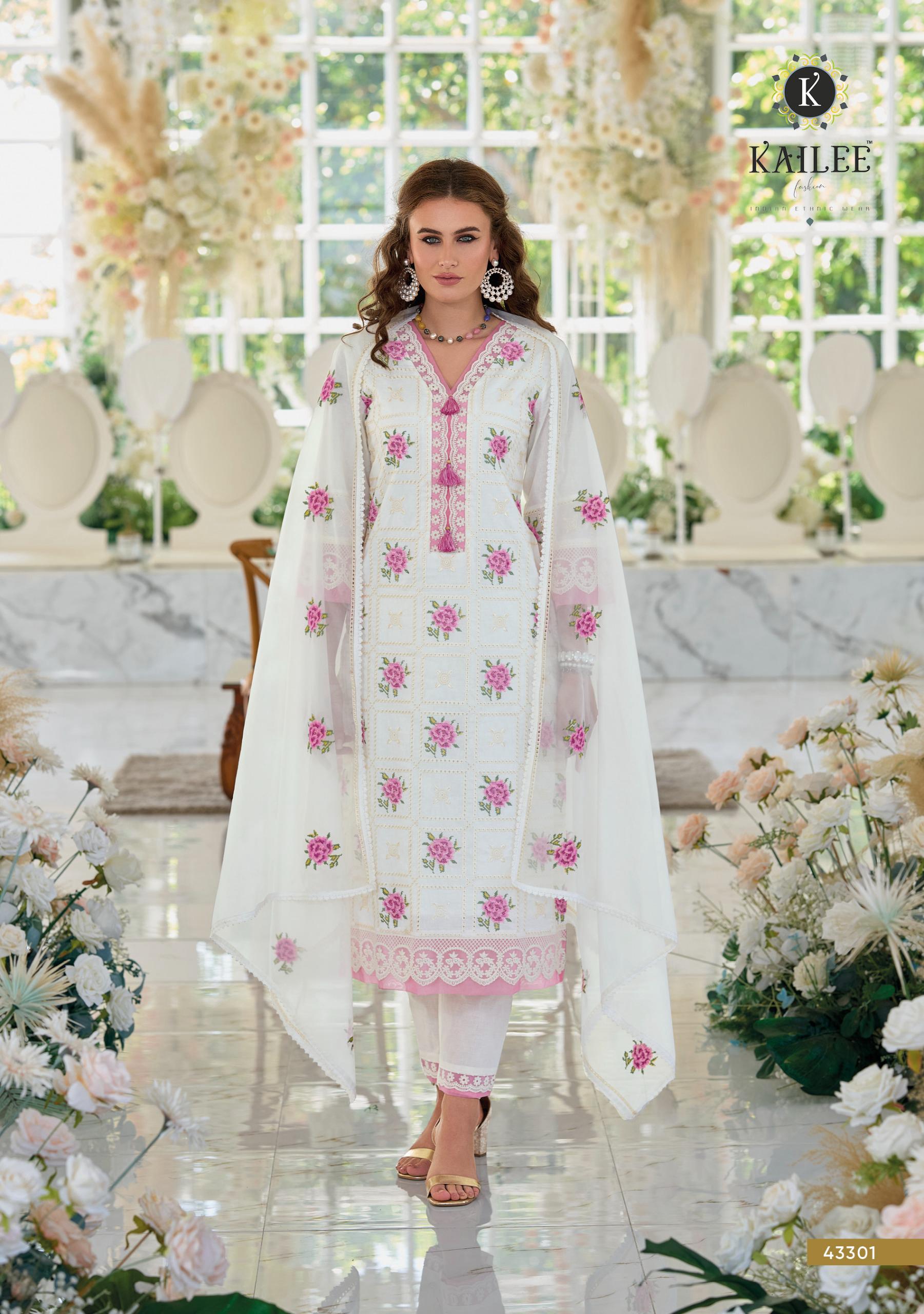 Kailee Fashion Masque Pure Cotton Kurti with Pant Wholesale Catalog - Image 2