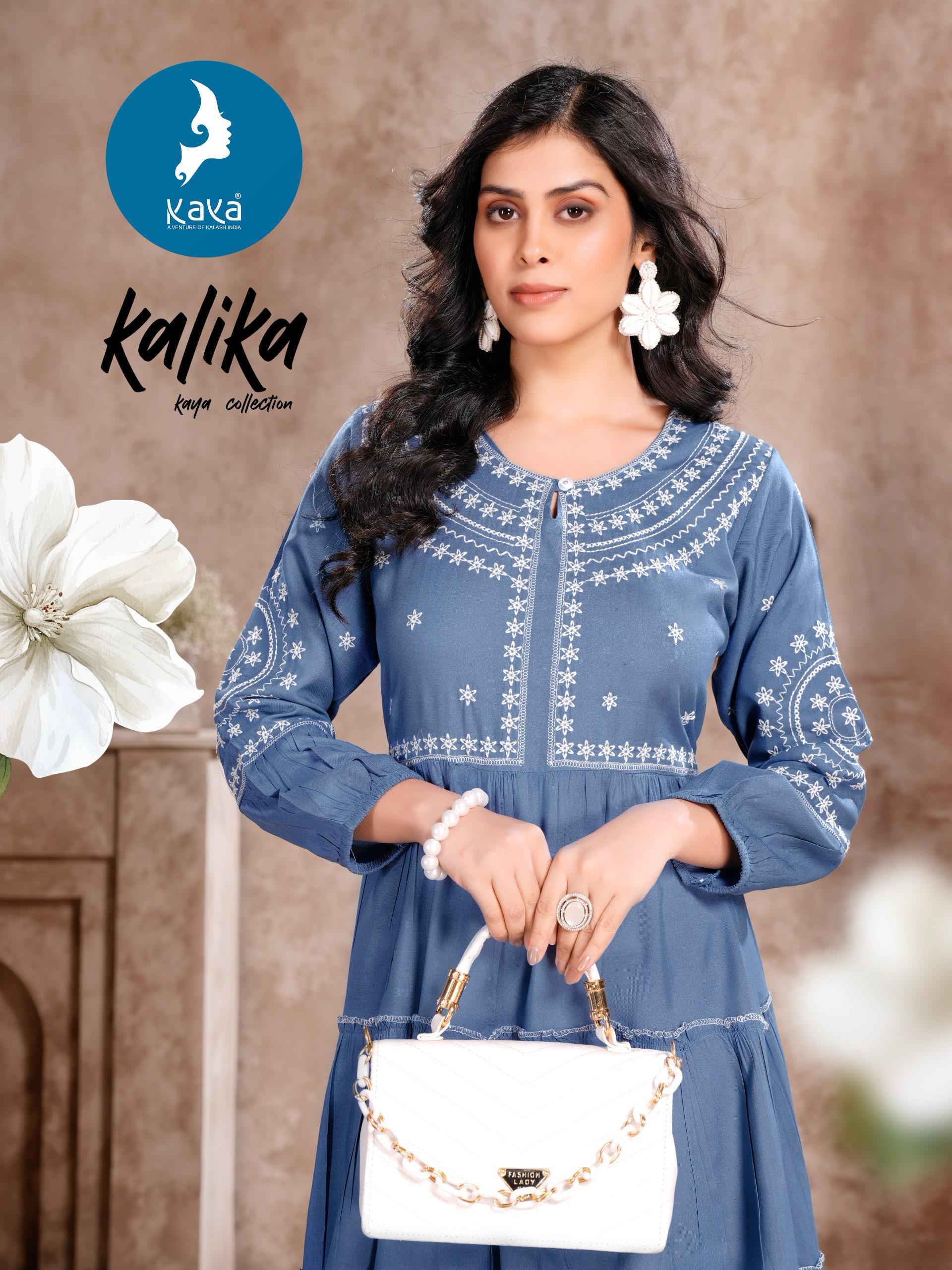 Kaya Kalika Premium Rayon Wholesale Short Top Kurti Catalog