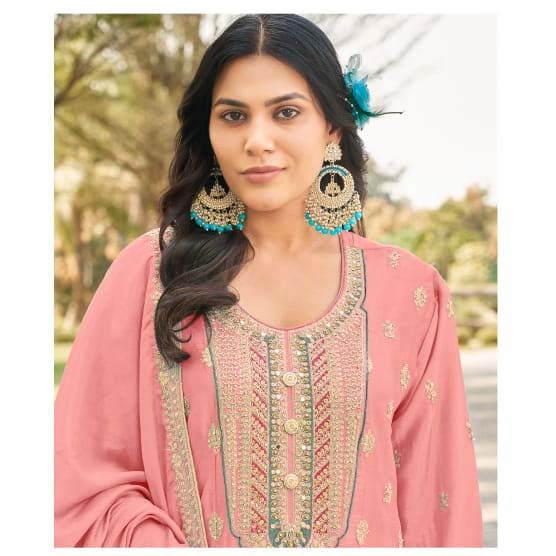 Khas D Num _4421 Chinon Chiffon Wholesale Pakistani Readymade Suit Catalog