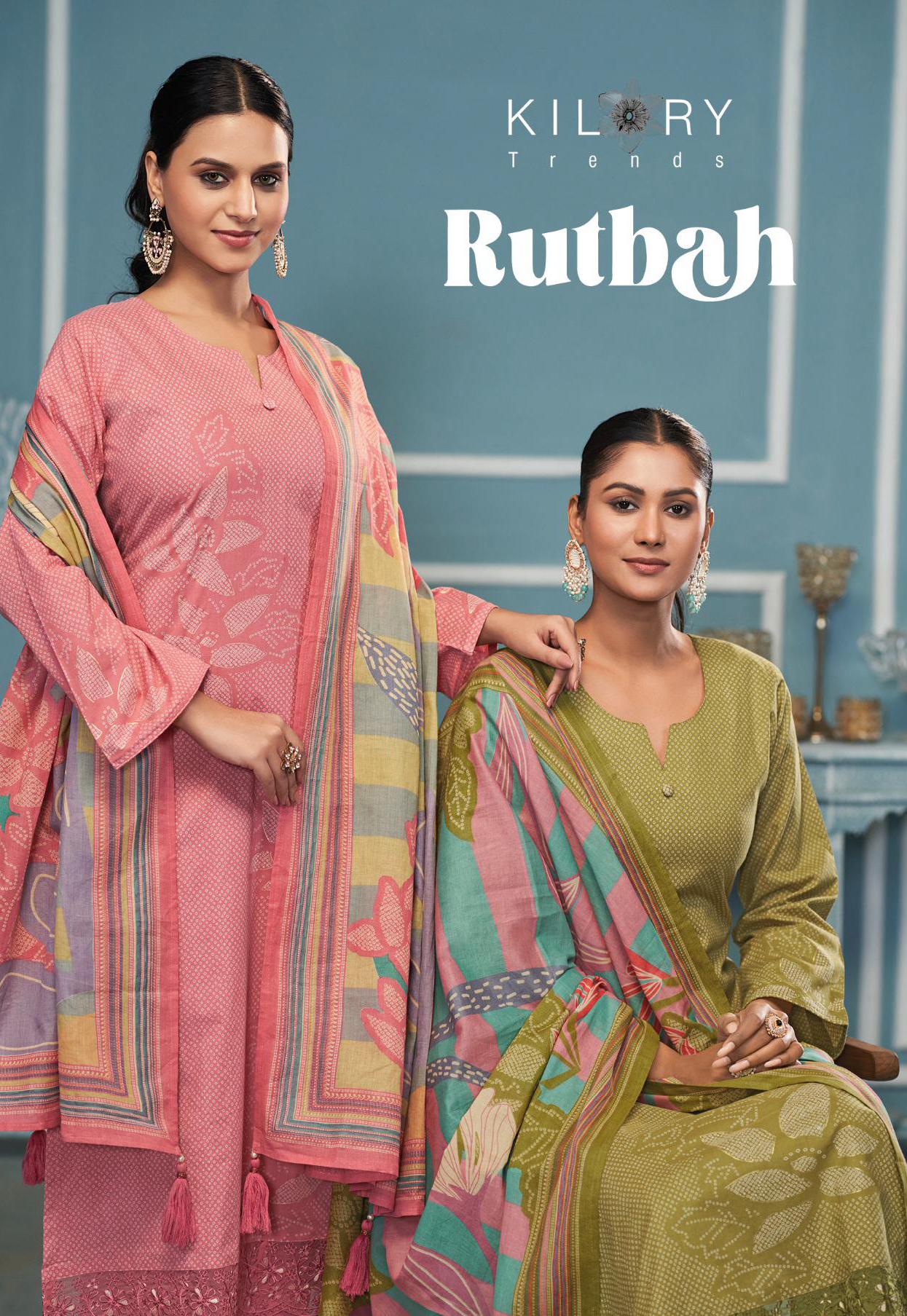 Kilory Trends Rutbah Pure Lawn Cotton Digital Foil Print Salwar Suit Collection