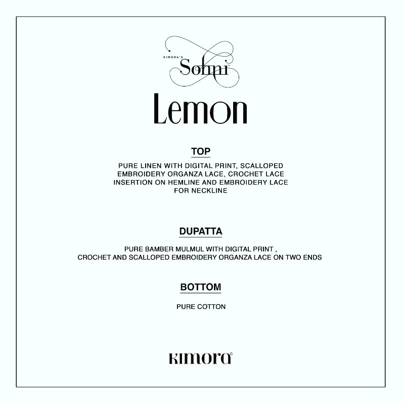 Kimora Heer Sohni Lemon Wholesale Designer Salwar Suits Collection — Wholesale Dress Material, Kimora wholesale from Surat — view 6