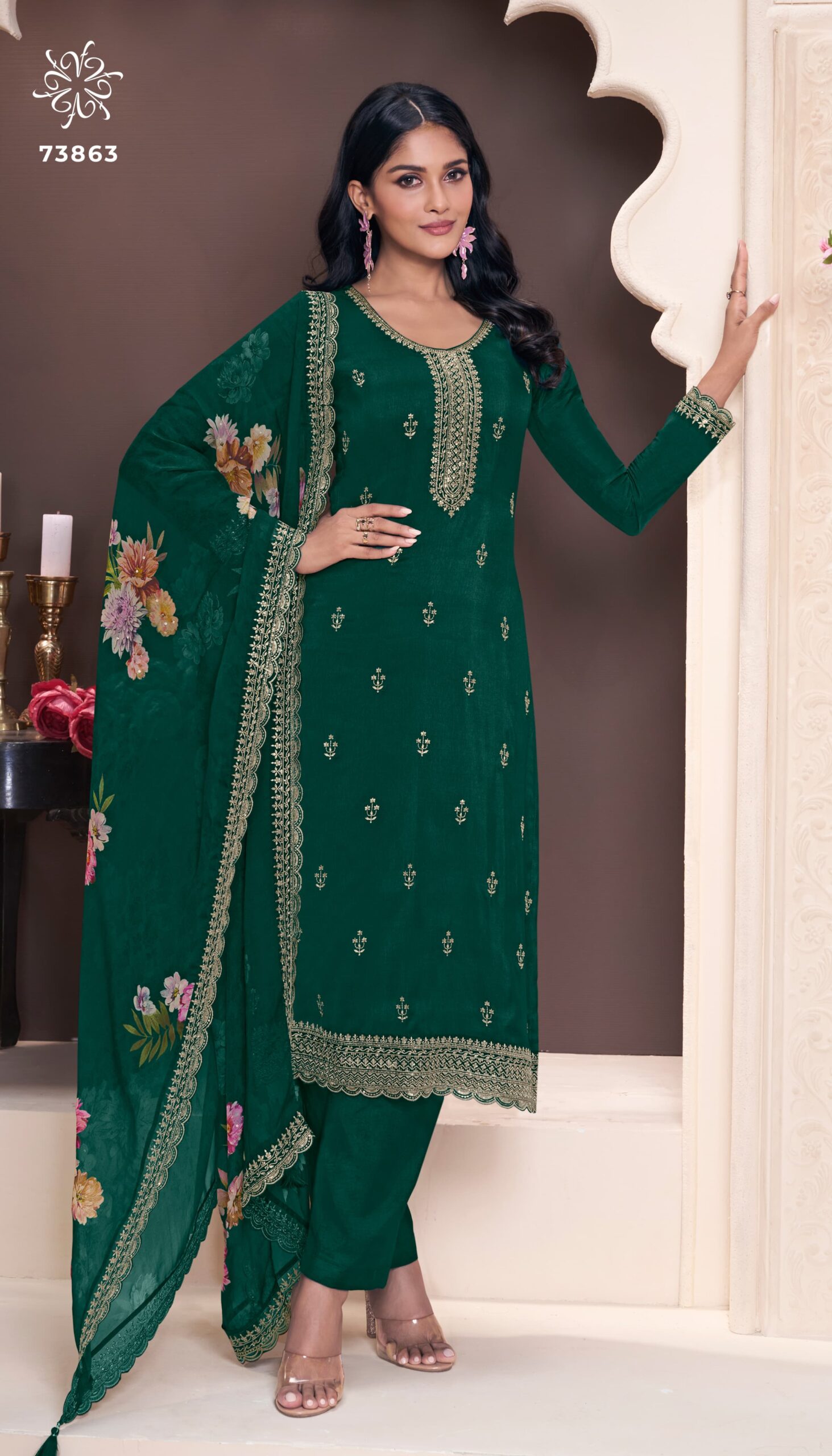 Vinay Kuleesh Shivangi-2 Moonga Silk Wholesale Dress Material Collection - Image 4