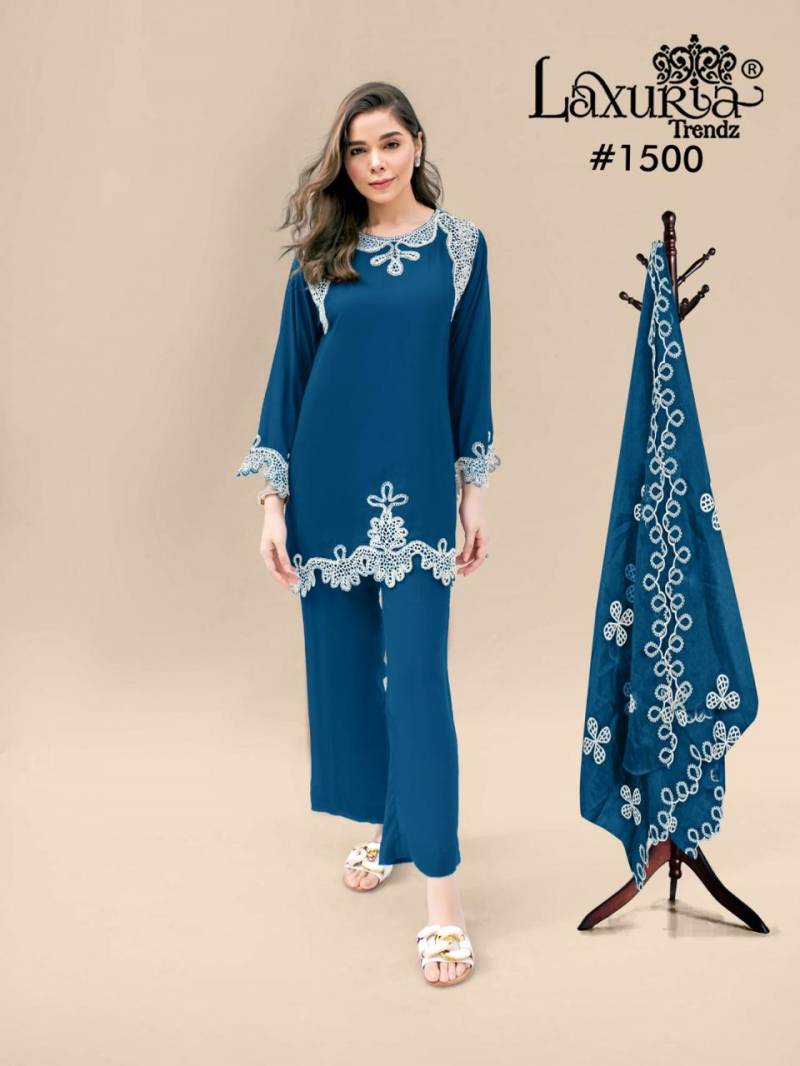 Laxuria Trendz 1500 Vichitra Silk Tunic Wholesale Pakistani Readymade Eid Collection
