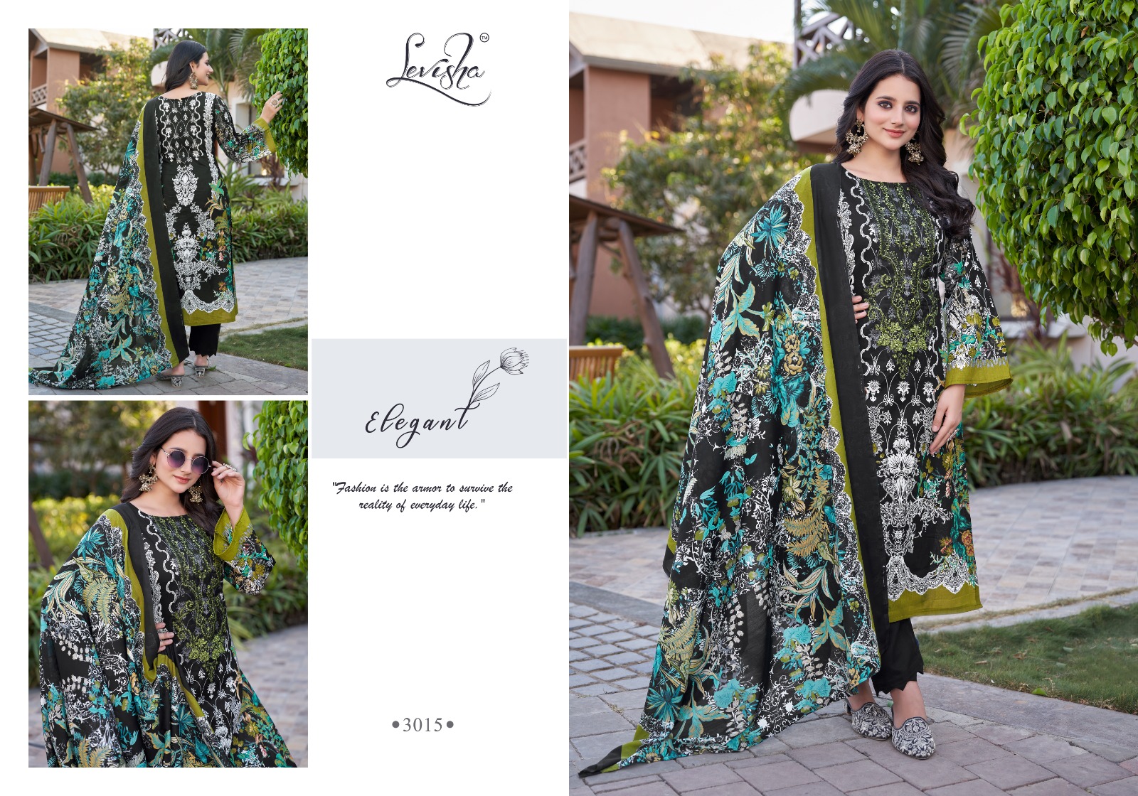 Levisha Anarkali Cambric Lawn Cotton Embroidered Wholesale Pakistani Eid Collection - Image 2