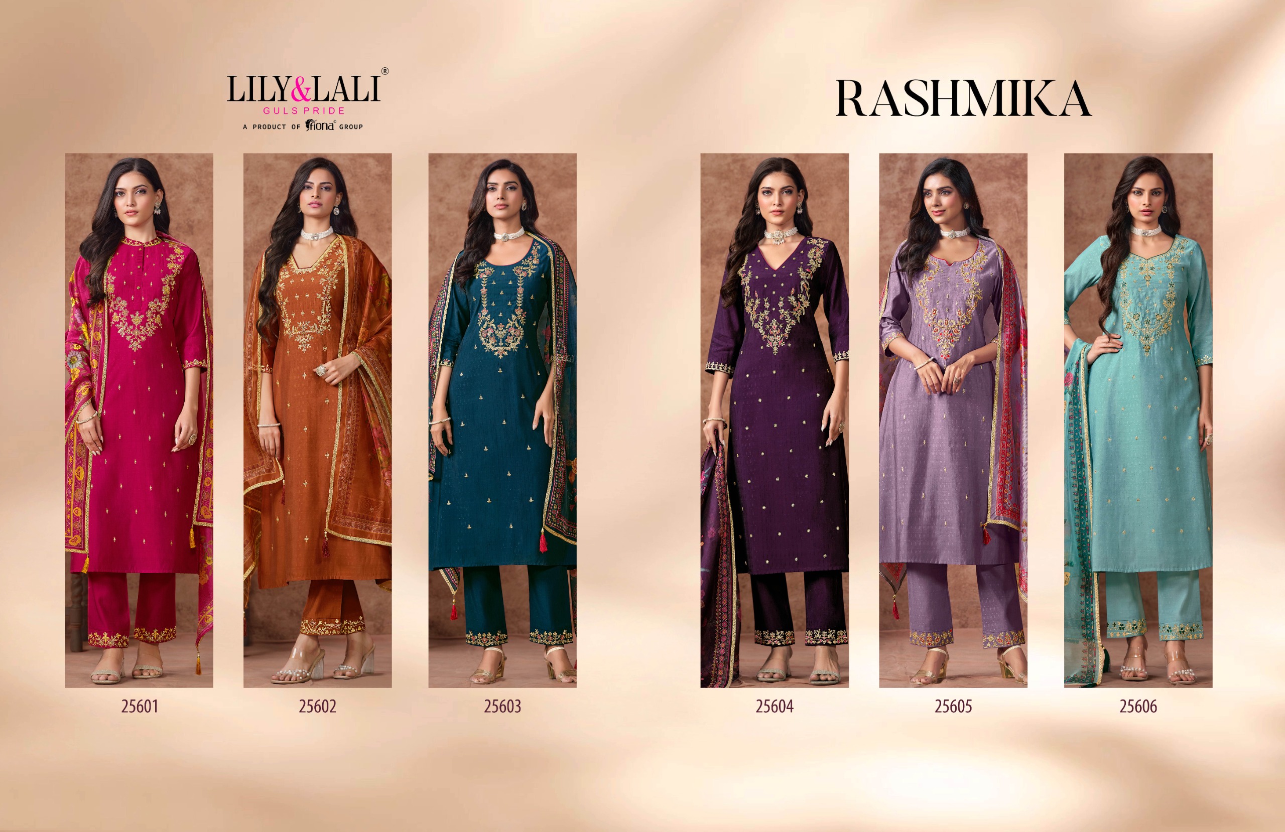 Lily And Lali Rashmika Viscose Silk Wholesale Kurti Bottom With Dupatta Collection - Image 9