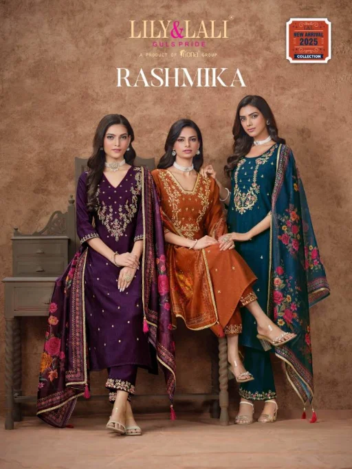 Shop Lily And Lali Rashmika, an elegant viscose collection available in sizes M-XXXL. Wholesale price ₹1345 per piece. Pre-book now for the latest ethnic fashion!