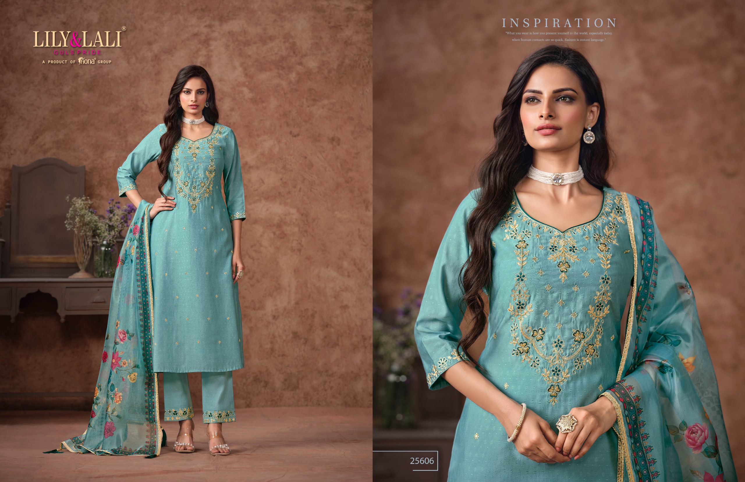 Lily And Lali Rashmika Viscose Silk Wholesale Kurti Bottom With Dupatta Collection - Image 2