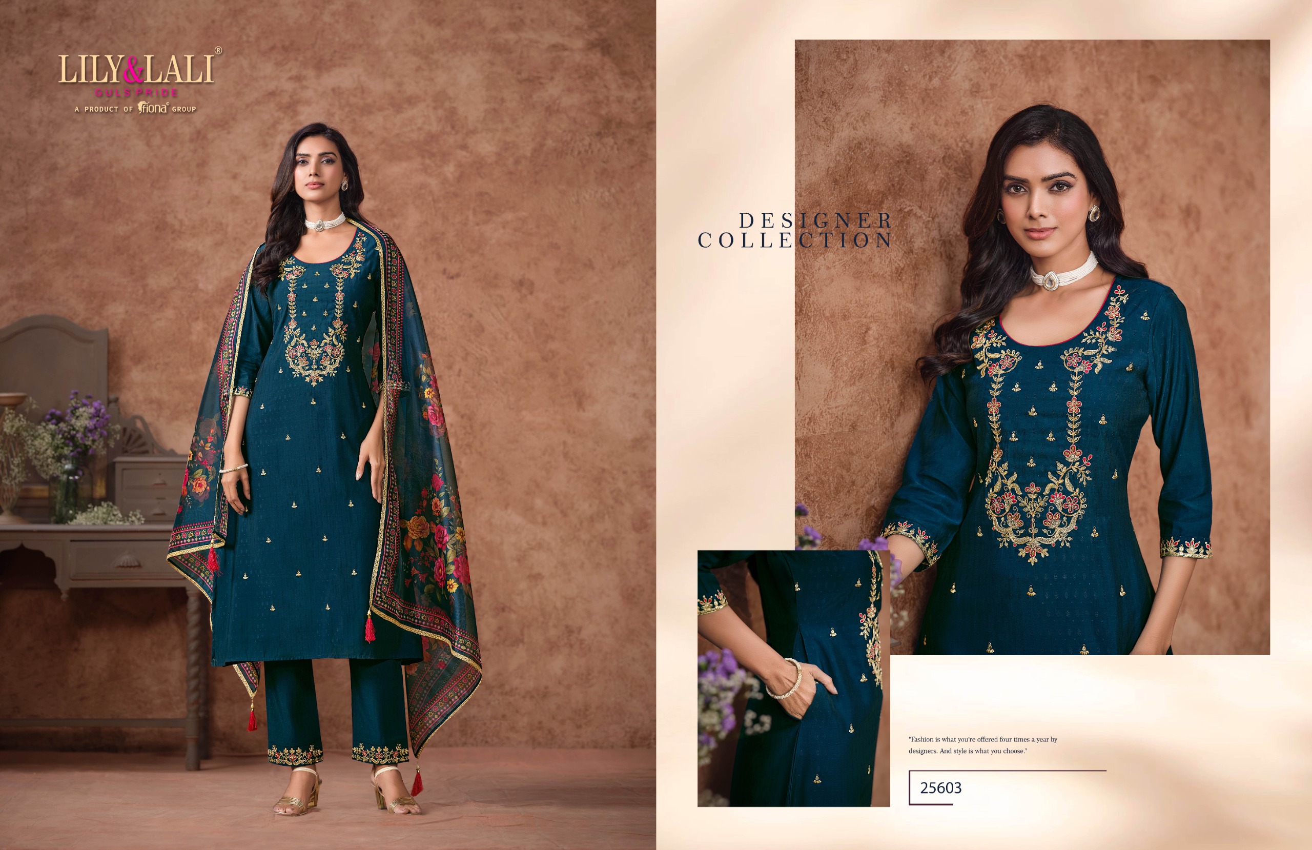 Lily And Lali Rashmika Viscose Silk Wholesale Kurti Bottom With Dupatta Collection - Image 6