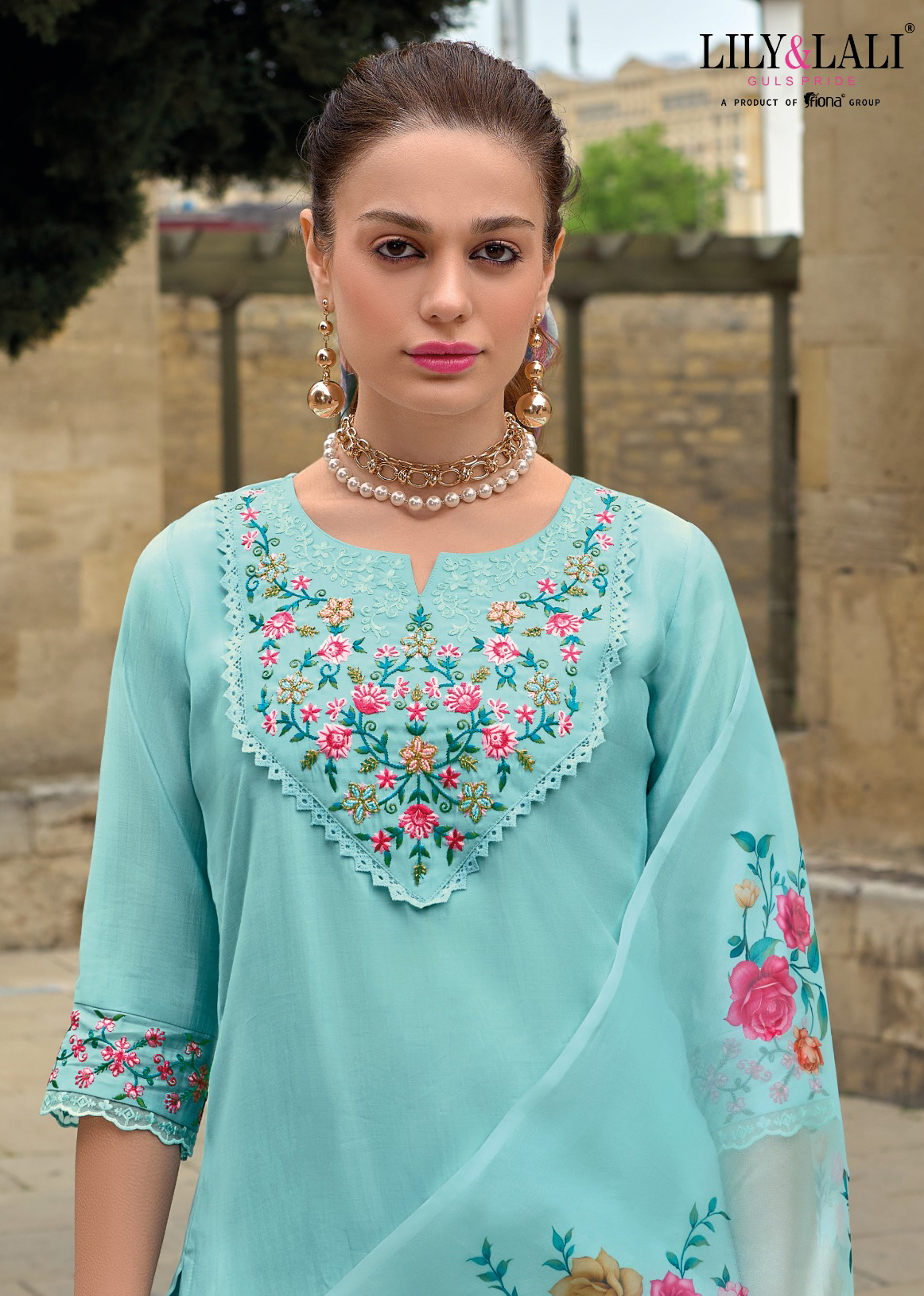 Lily & Lali Mahra Viscose Embroidered Suit – Wholesale