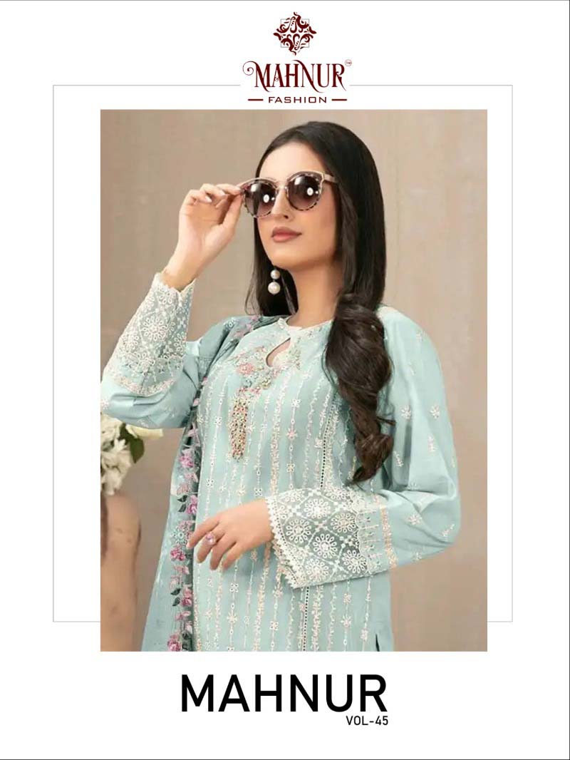 Mahnur Fashion Mahnur Vol-45 Havey Gorgatte Wholesale Pakistani Designer Salwar Suits Collection