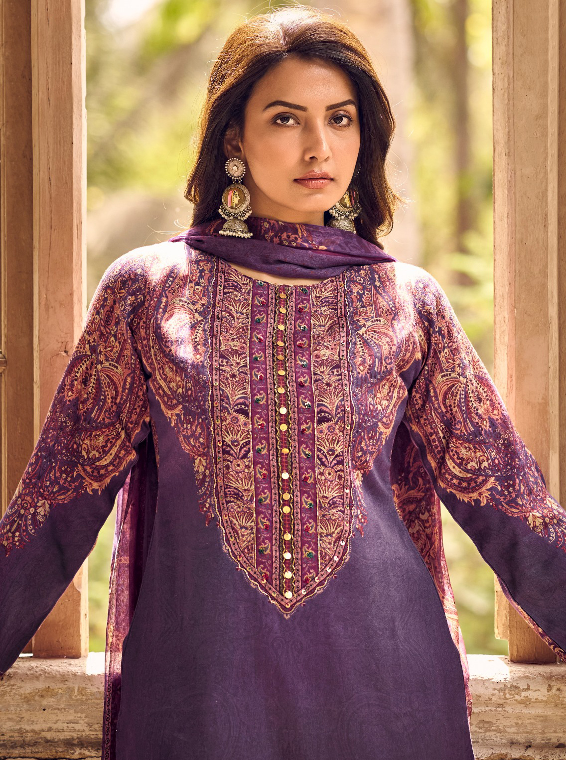 Mannrasiya Phulkari Pure Jaam Cotton with Handwork Dress Material Collection