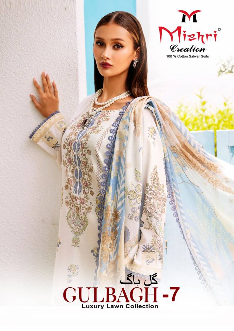 Mishri Gulbagh 7 Lawn Cotton Wholesale Karachi Dress Material Collection