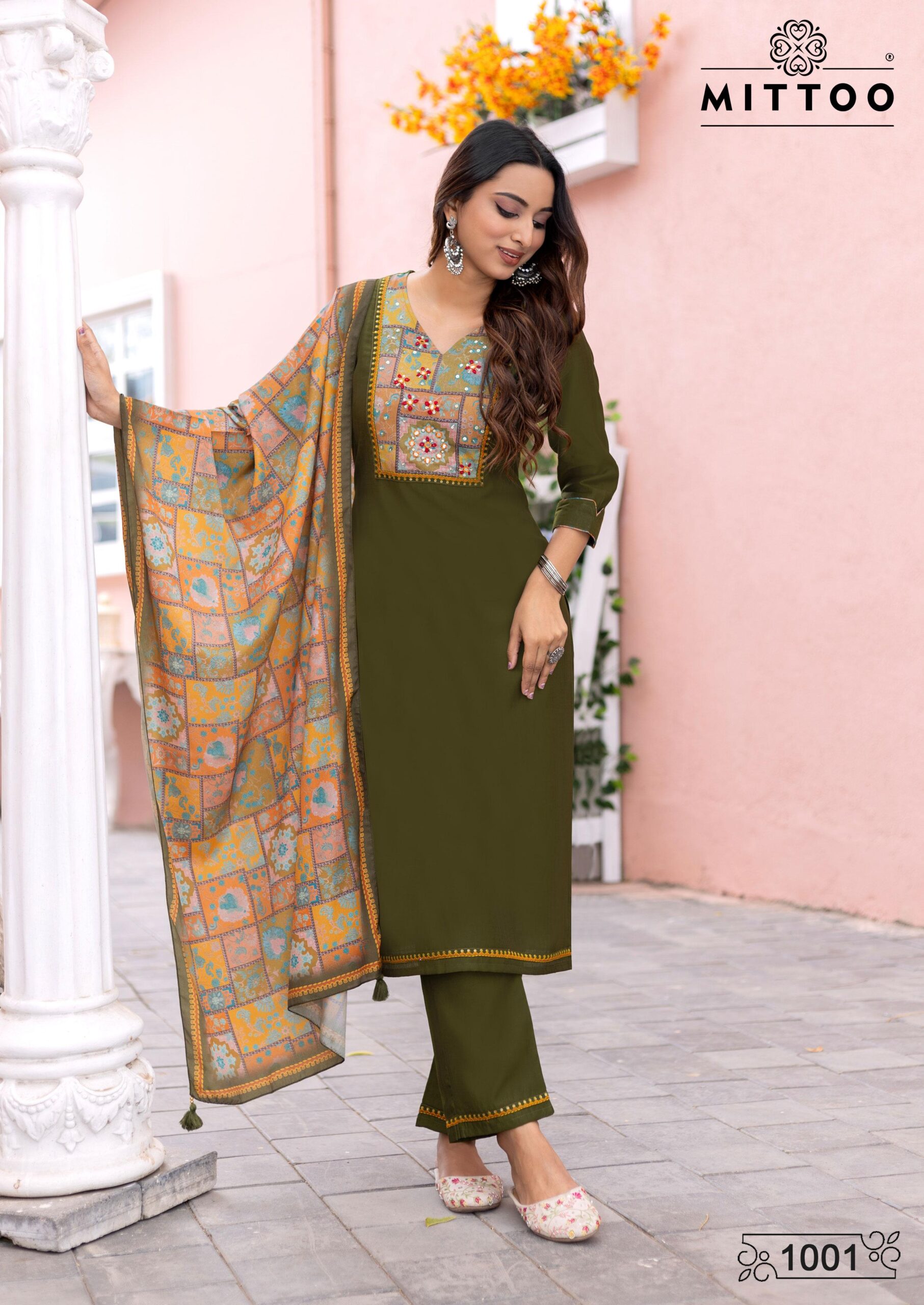 Mittoo Day Light Modal Silk Wholesale Top Bottom With Dupatta Collection - Image 3