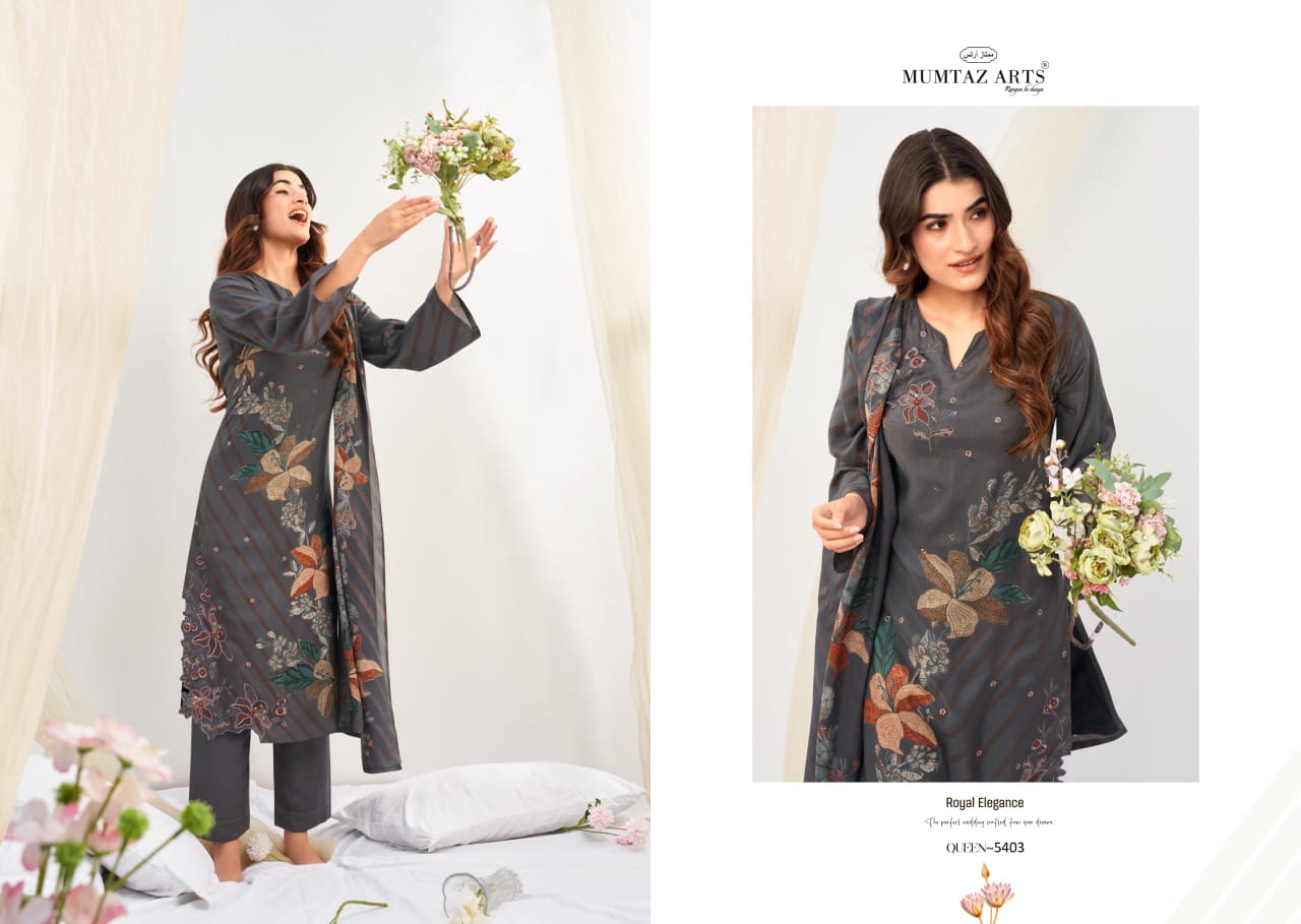 Mumtaz Queen Maslin Viscose Digital Printed Wholesale Dress Material Collection - Image 2