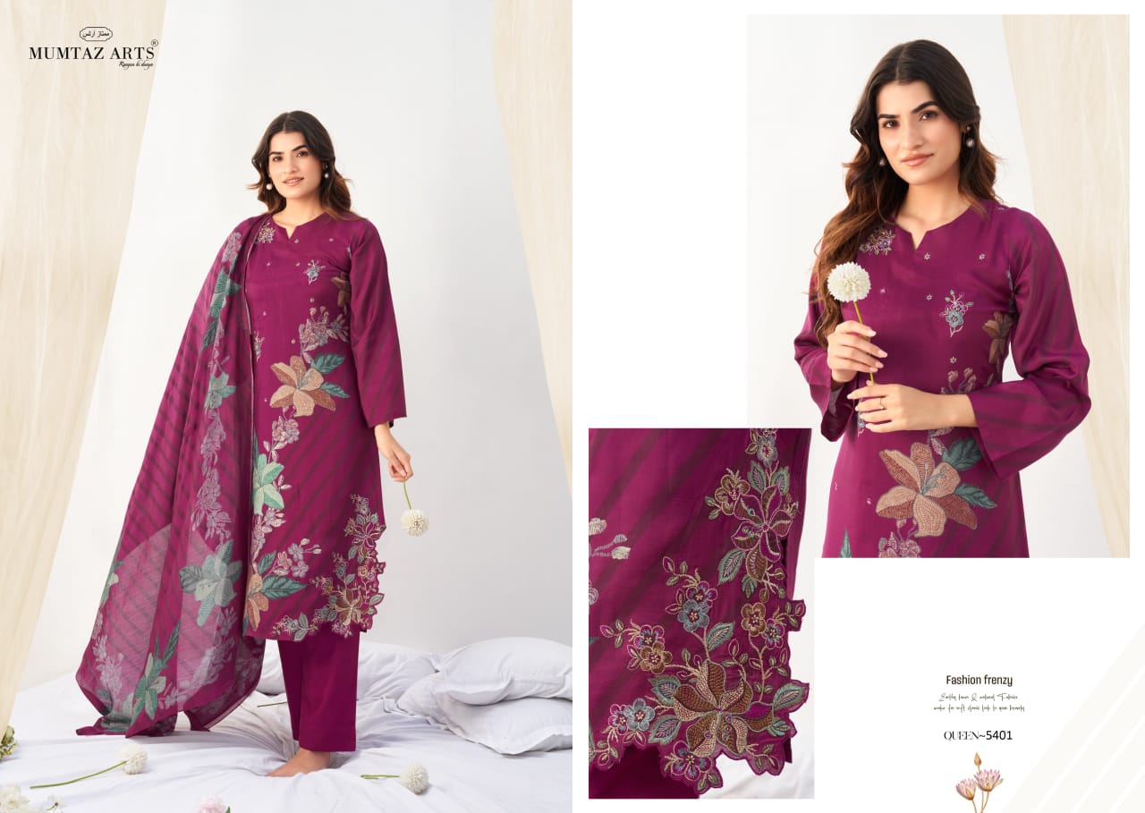 Mumtaz Queen Maslin Viscose Digital Printed Wholesale Dress Material Collection - Image 5